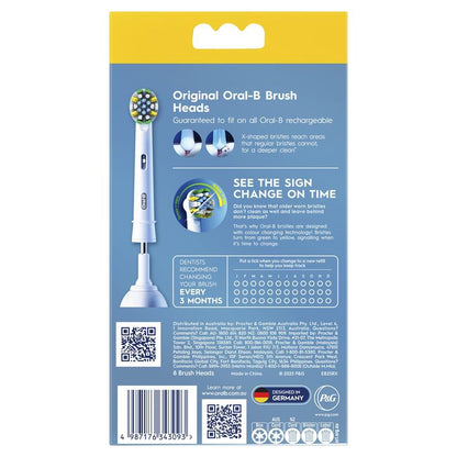Oral B Power Toothbrush Floss Action Refills 8 Pack