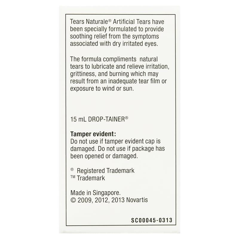 Tears Naturale Artificial Tears Eye Drops 15mL