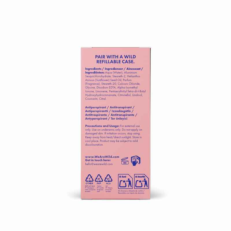 Wild Deodorant Antiperspirant Roll On Refill Cotton & Sea Salt 50ml