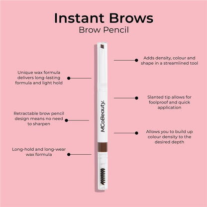 MCoBeauty Instant Brows Retractable Brow Pencil Medium/Dark