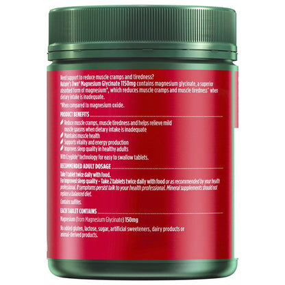 Nature's Own Magnesium Glycinate 1150mg 300 Tablets Exclusive Size