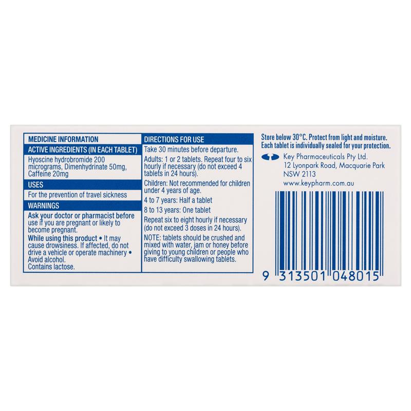 Travacalm Travel Sickness Original 10 Tablets - GimmeNow
