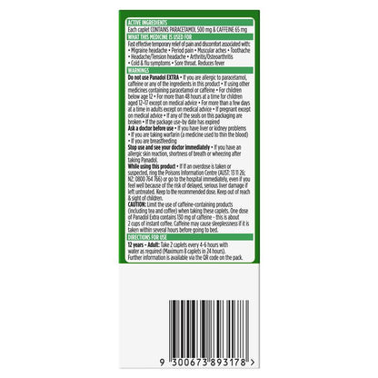 Panadol Extra Paracetamol Pain Relief 16 Caplets