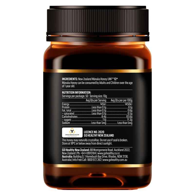 GO Healthy Manuka Honey UMF 12+ (MGO 350+) 500gm (Not For Sale In WA)