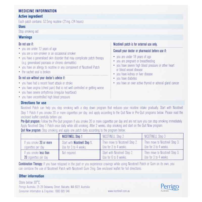 Nicotinell Patch 21mg 28 Patches