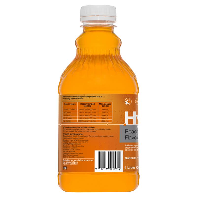 Hydralyte Liquid Orange 1Litre