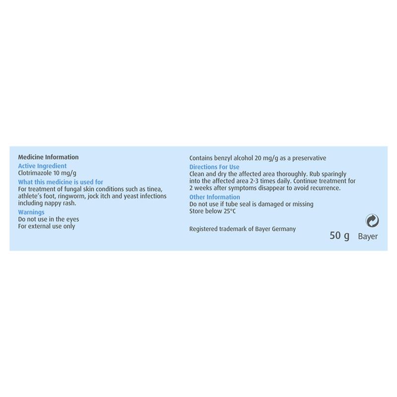 Canesten 1% Clotrimazole Antifungal Cream 50g - GimmeNow