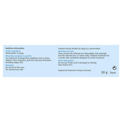 Canesten 1% Clotrimazole Antifungal Cream 50g - GimmeNow