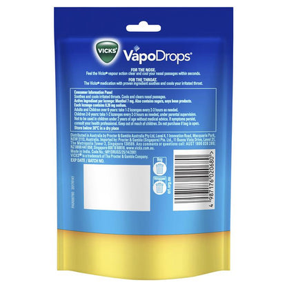 Vicks VapoDrops Butter Menthol 42 Lozenges