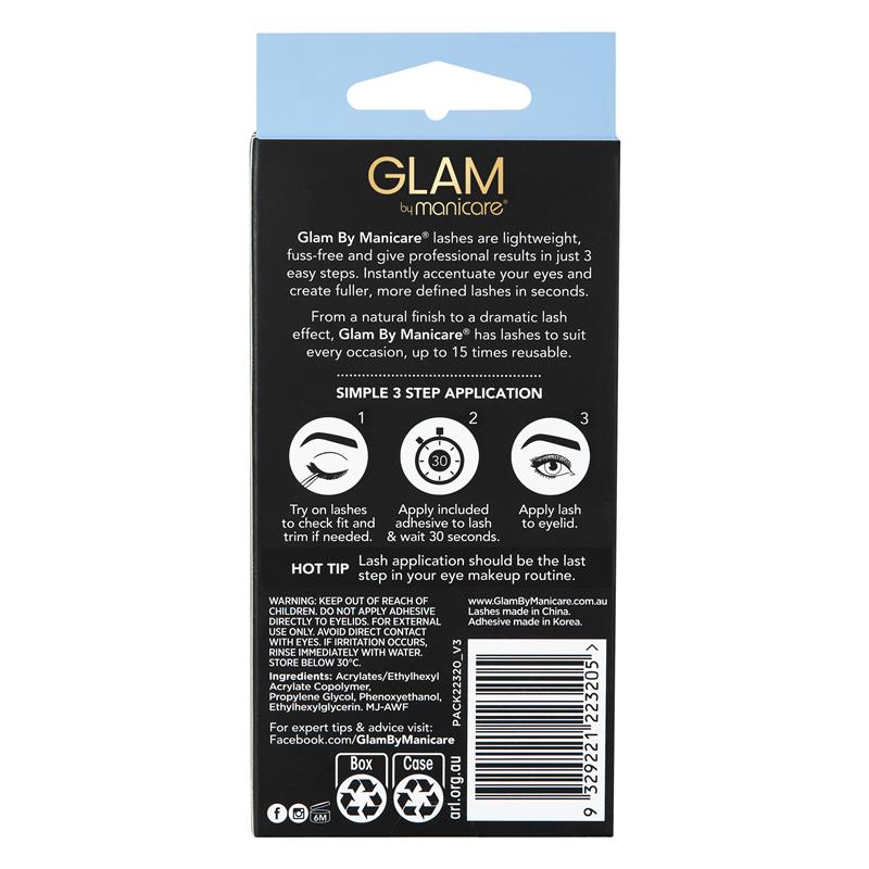 Glam By Manicare Emily Lashes 2 Pack Natural