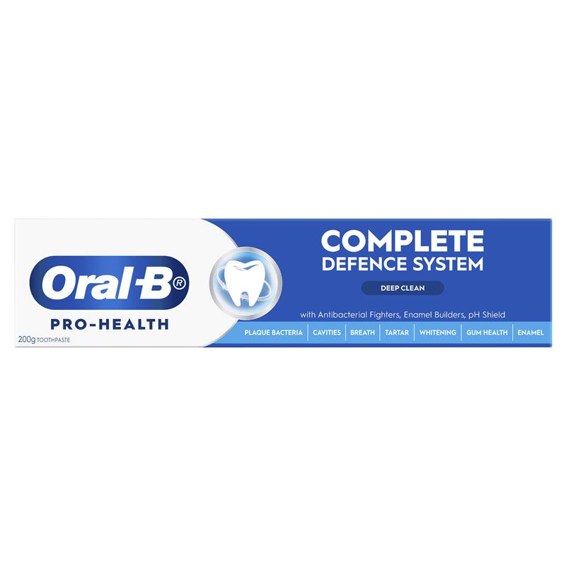 Oral B Toothpaste Pro Health Complete Defence System Deep Clean 200g