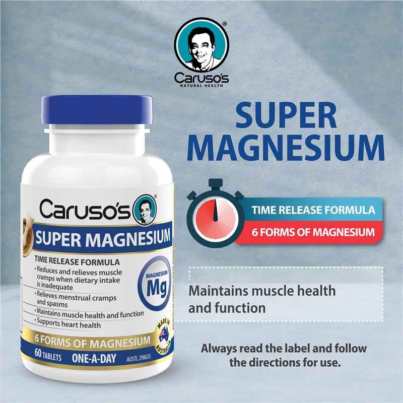 Carusos Super Magnesium 120 Tablets