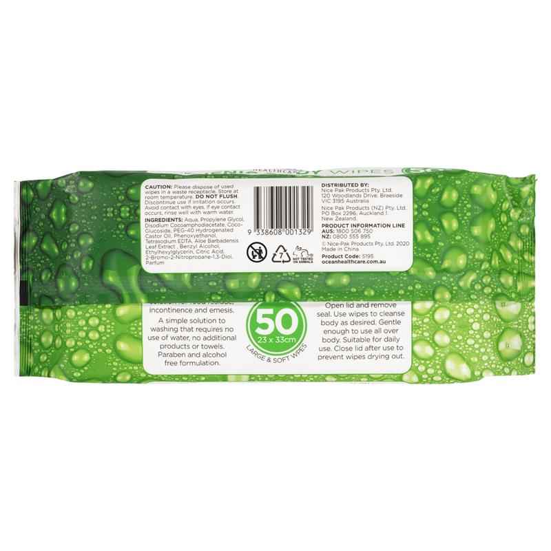 Ocean Healthcare Adult Wipes 50 Pack