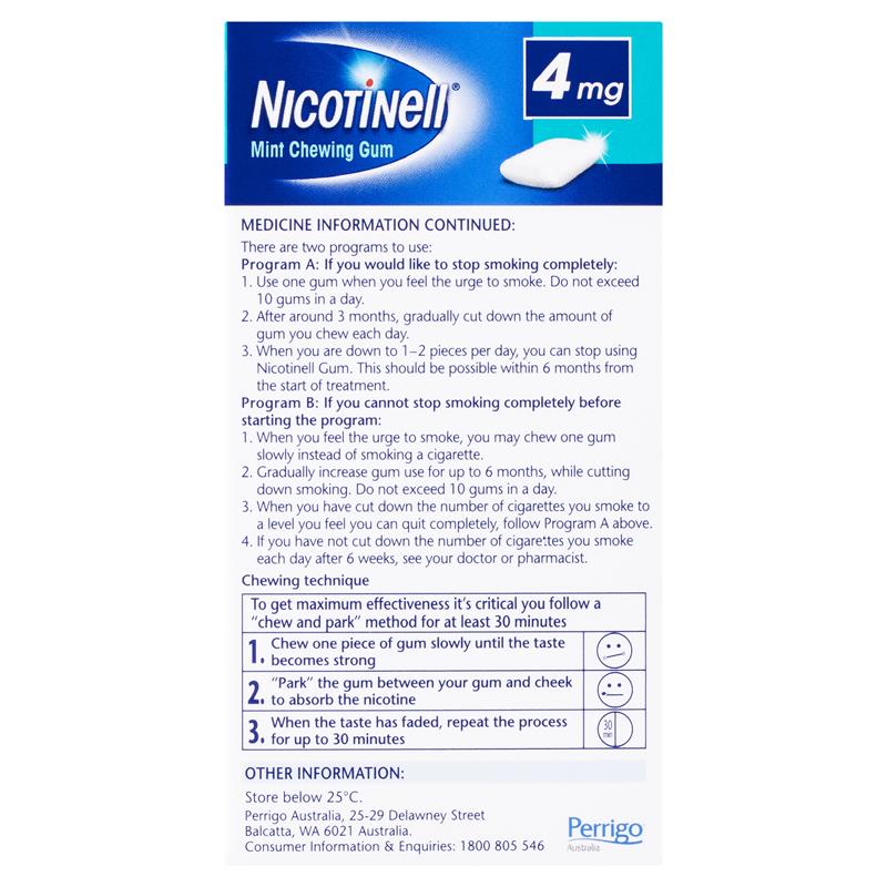 Nicotinell Chewing Gum 4mg Mint 96