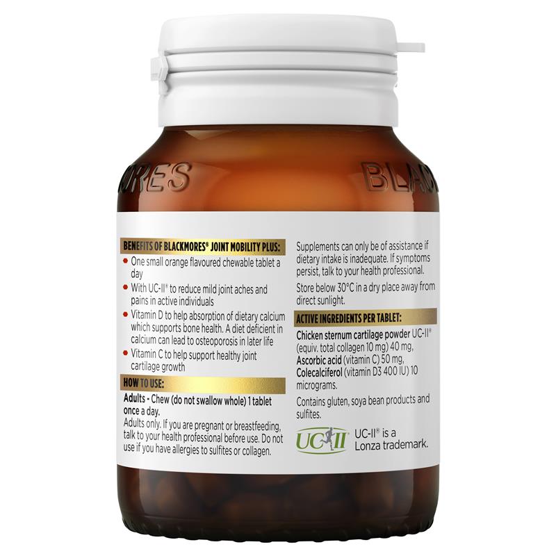 Blackmores Joint Mobility Plus 60 Chewable Tablets