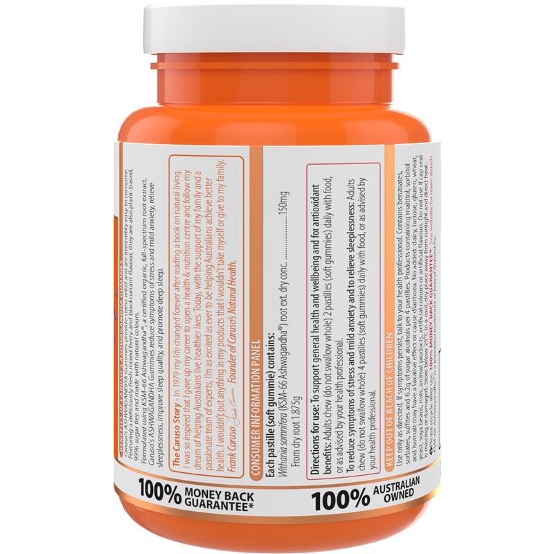 Carusos Gummies Ashwagandha 60 Pastilles