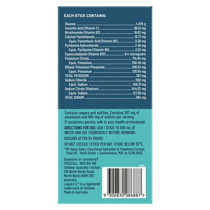 Liquid I.V. Hydration Lemon Lime 10 Sachets