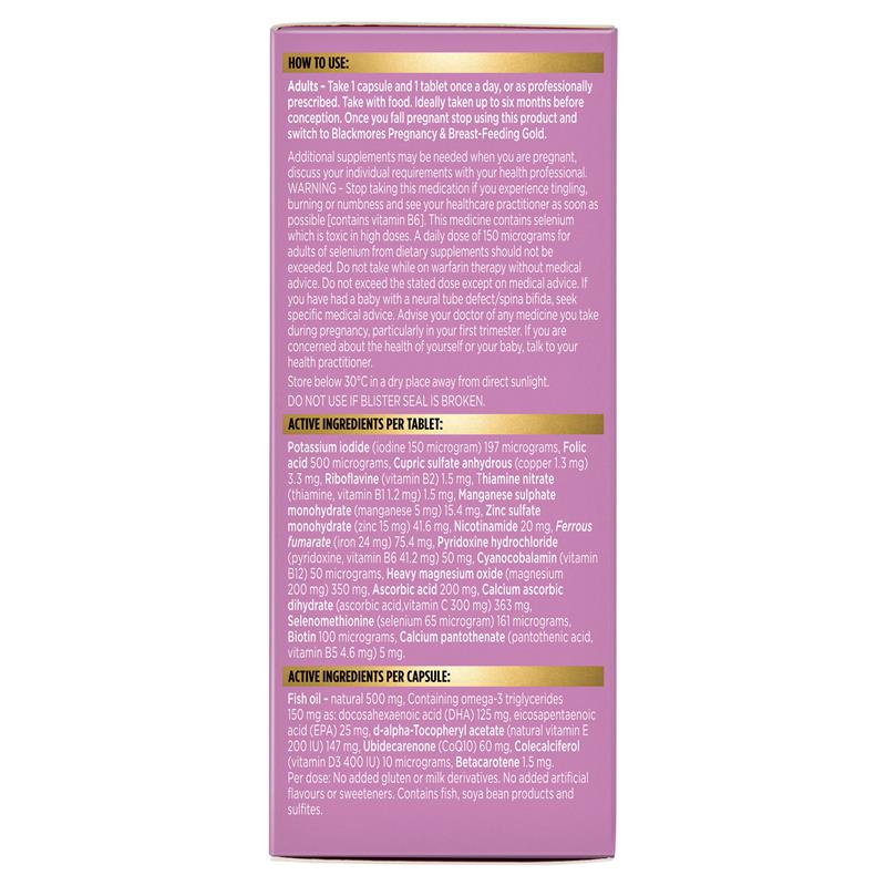 Blackmores Conceive Well Gold 28 Tablets & 28 Capsules