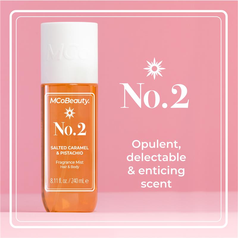 MCoBeauty Salted Caramel & Pistachio No. 2 Fragrance Hair & Body Mist 240ml