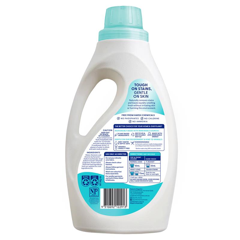 Earth Choice Laundry Liquid Ultra Concentrate Sensitive 1 Litre