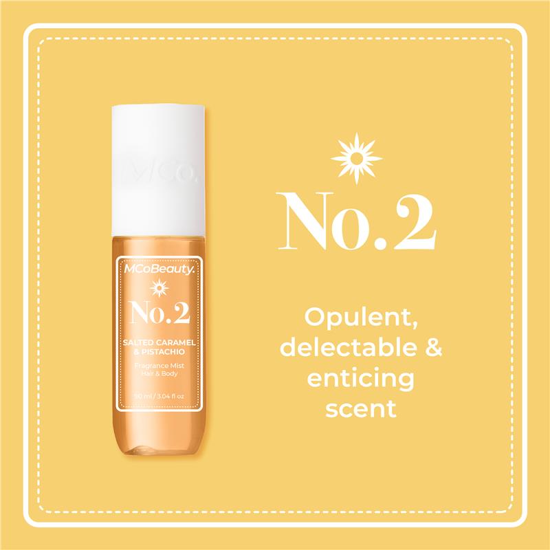 MCoBeauty Salted Caramel & Pistachio No. 2 Fragrance Hair & Body Mist 90ml - GimmeNow