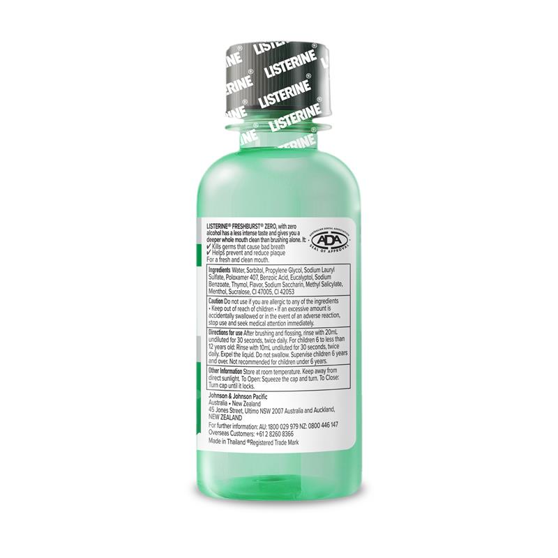 Listerine Mouthwash Freshburst Zero 100ml