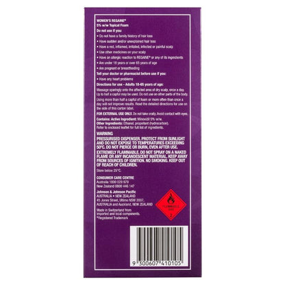 Regaine Womens 5% Minoxidil Foam Hair Loss Treatment 60g