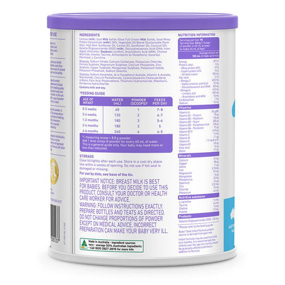Bubs Goat Stage 1 Infant Formula 800g