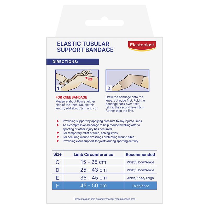 Elastoplast Elastic Tubular Support Bandage Size F Large 45-50cm