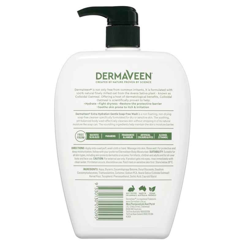 DermaVeen Extra Hydration Gentle Soap Free Wash 1L