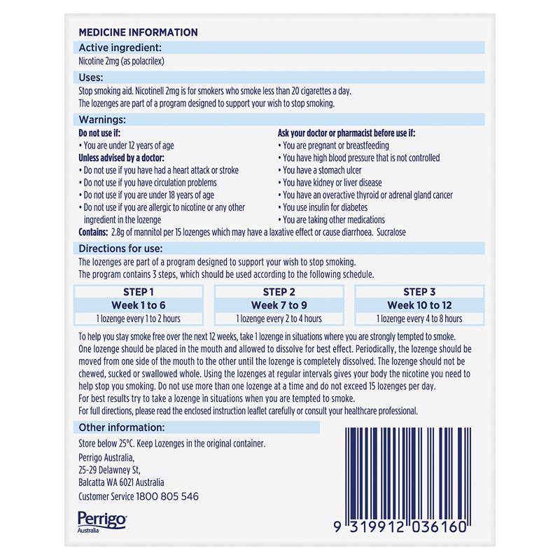 Nicotinell Mini 2mg 162 Lozenges