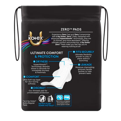 U by Kotex Zero Regular Wing 12 Pack