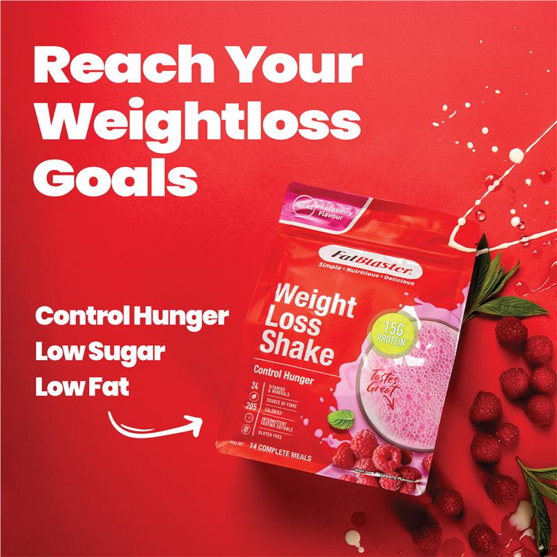 Naturopathica Fatblaster Weight Loss Shake Red Pouch Raspberry 465g