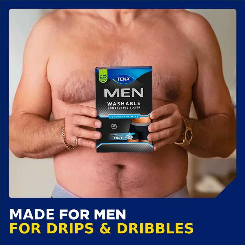 TENA Men Washable Adult Underwear Boxer Large