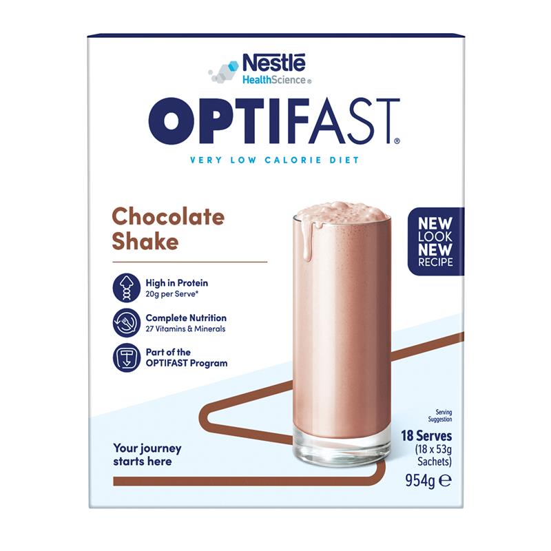 Optifast VLCD Shake Chocolate 18 x 53g - GimmeNow