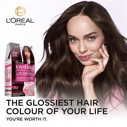 L'Oreal Paris Casting Creme Gloss Semi-Permanent Hair Colour - 360 Black Cherry (Ammonia Free) - GimmeNow