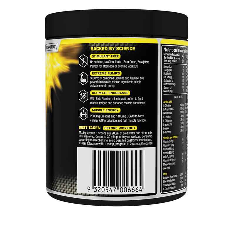 Vital Strength Pump Pre Workout Non-Stimulant Watermelon 225g
