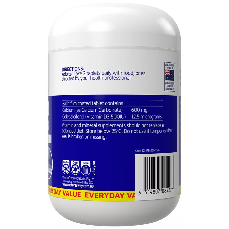 Nature's Way Calcium + Vitamin D3 200 Tablets