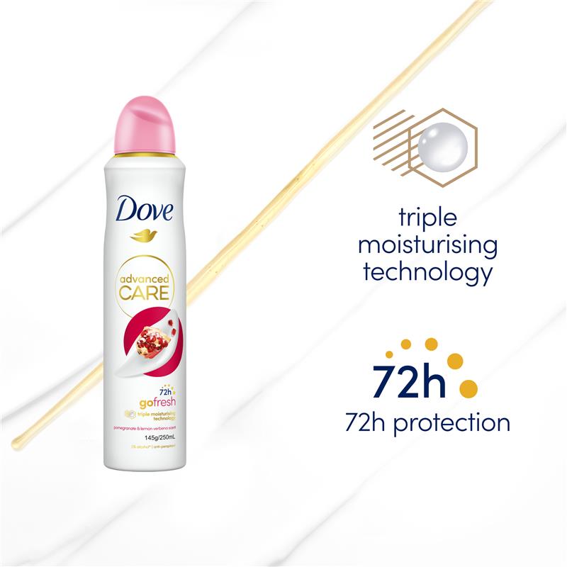 DOVE Advanced Care Antipersipirant Pomegranate 250ml - GimmeNow