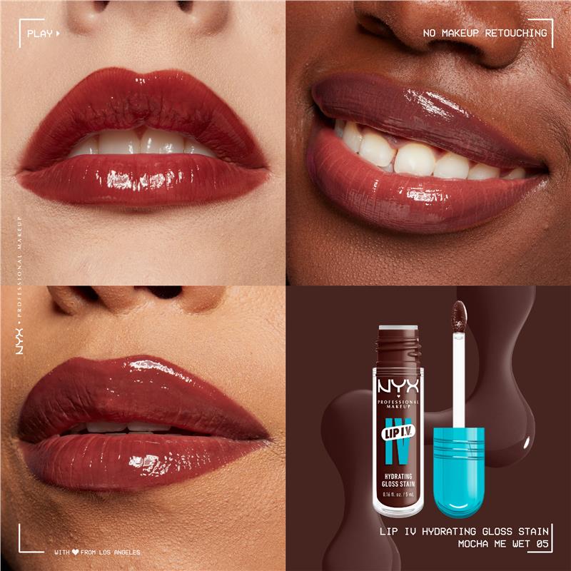 NYX Lip IV Hydrating Gloss Stain Mocha Me Wet