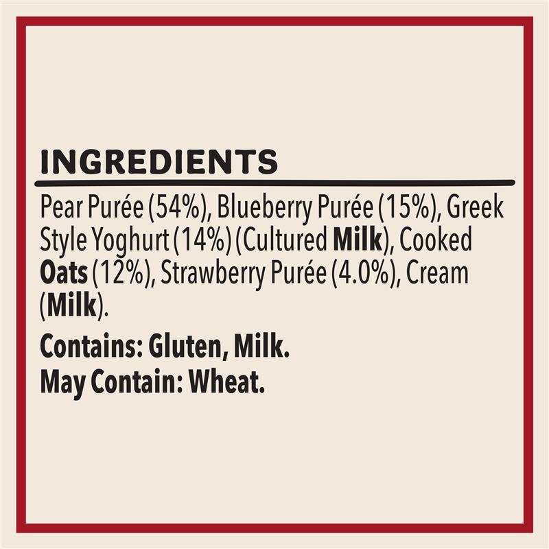 Heinz Pear Berry & Oat Smoothie with Greek style Yoghurt Pouch 120g 8m+