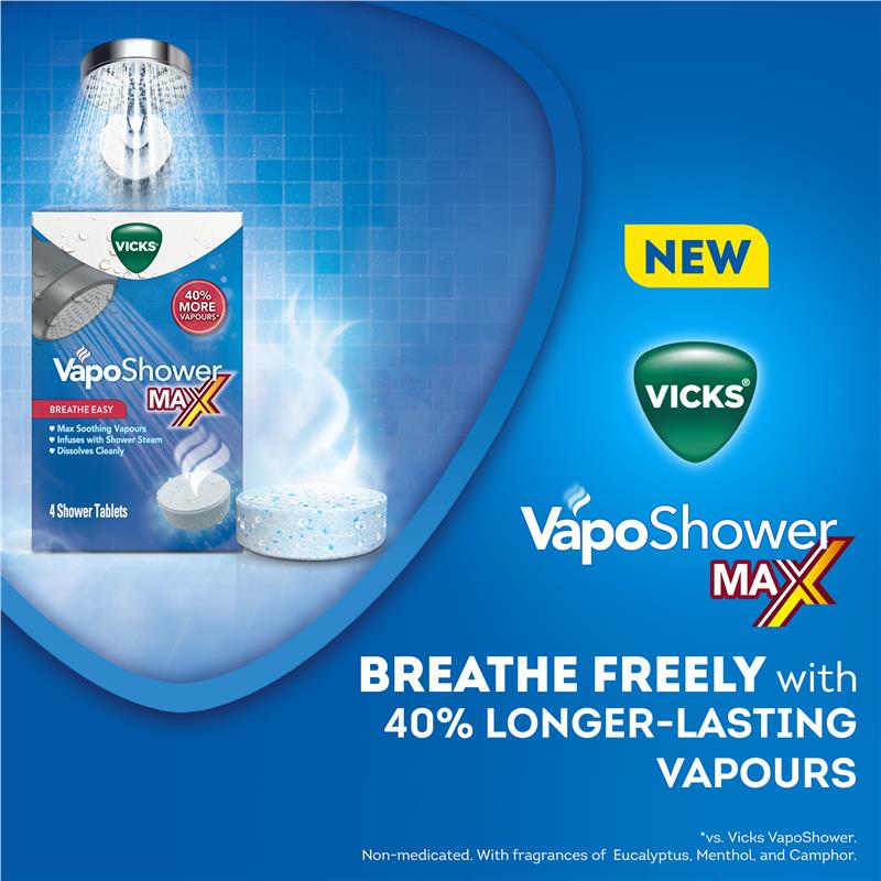 Vicks VapoShower Max 4 Pack