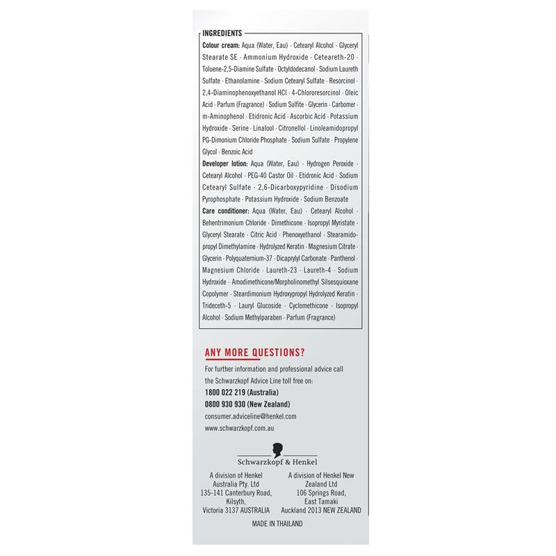 Schwarzkopf Live Colour Permanent 1.0 Black