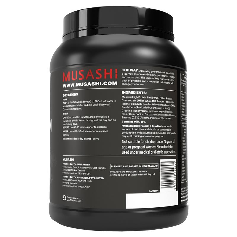 Musashi High Protein + Creatine Chocolate 900g