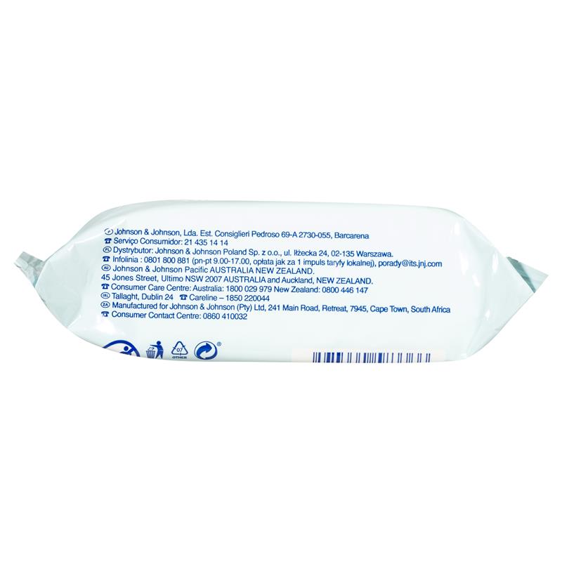 Johnson's Face Care Moisturising Facial Cleansing Wipes For Dry Skin 25 Pack