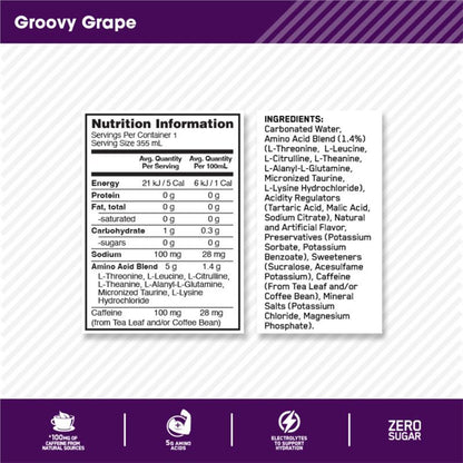 Optimum Nutrition Amino Energy Sparkling + Electrolytes Grape 355ml