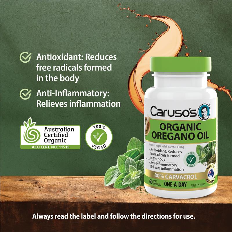 Carusos Oregano Oil 60 Capsules