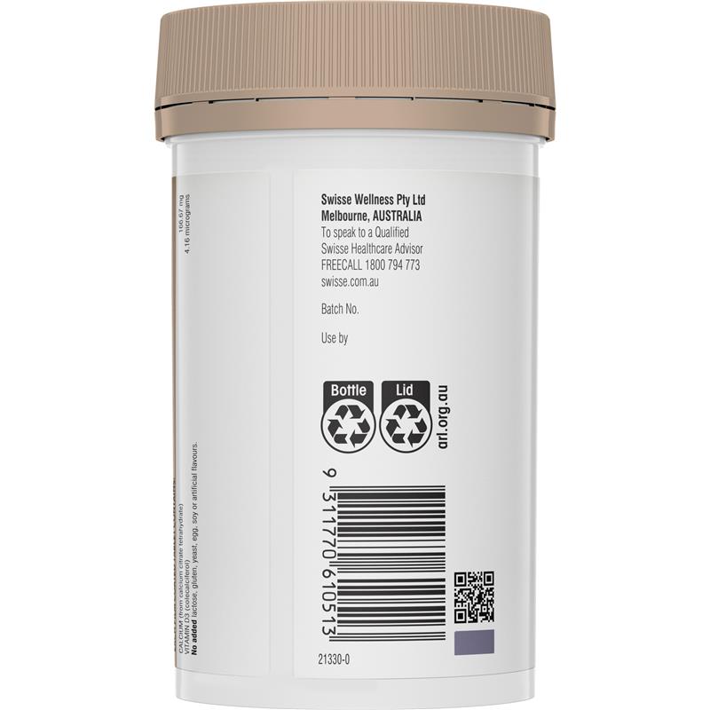 Swisse Calcium + Vitamin D 300 Mini Tablets