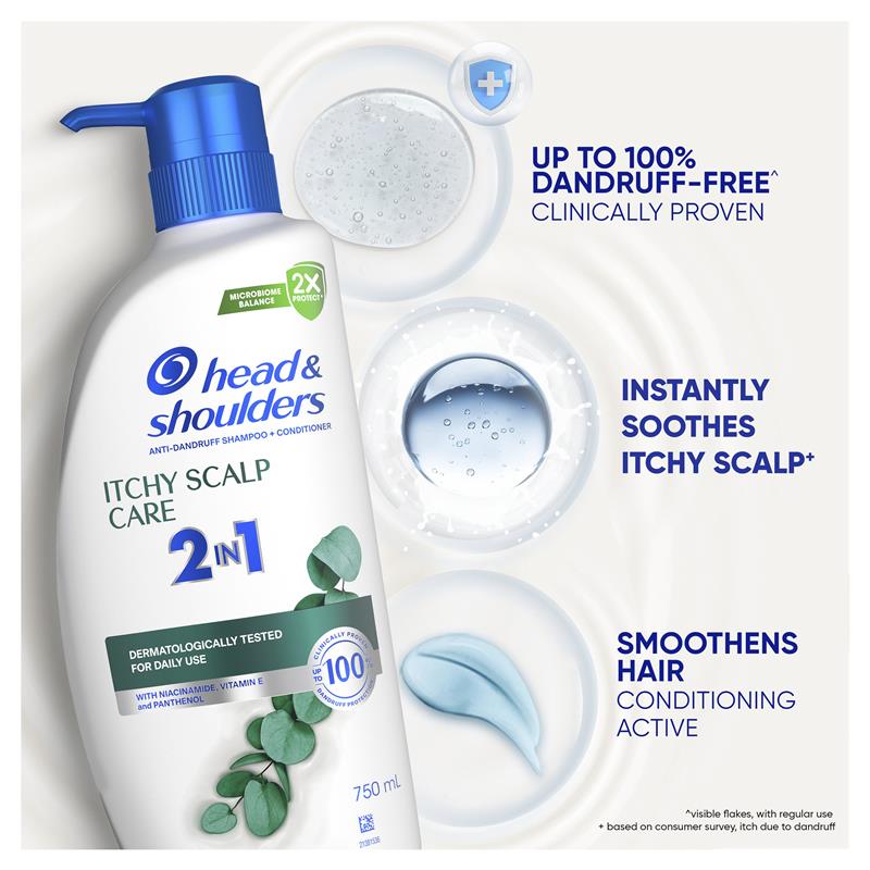 Head & Shoulders Itchy Scalp Care 2in1 Shampoo + Conditioner 750ml