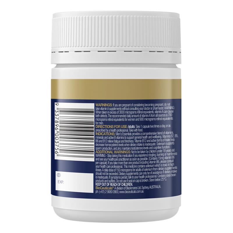 Bioceuticals Mens Essentials 120 Capsules